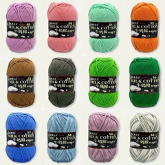 Len Milk Cotton loại 1 (cuộn 125gr) (26278)