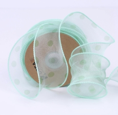 2.2m Ruy băng voan chấm bi gợn sóng (bản 5cm) (26119)