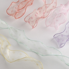 2.2m Ruy băng voan chấm bi gợn sóng (bản 5cm) (26119)