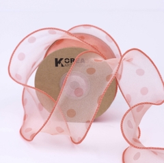 2.2m Ruy băng voan chấm bi gợn sóng (bản 5cm) (26119)