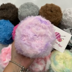 Len lông thỏ MÀU LOANG siêu mượt đan/móc thú bông, khăn, mũ (cuộn 100gr)(26300)