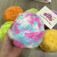 Len lông thỏ MÀU LOANG siêu mượt đan/móc thú bông, khăn, mũ (cuộn 100gr)(26300)