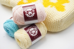 Sợi Cotton Gai WOOLIES 3mm móc túi, mũ (cuộn 100g) (26390)