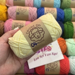 Sợi Cotton Gai WOOLIES 3mm móc túi, mũ (cuộn 100g) (26390)