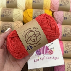 Sợi Cotton Gai WOOLIES 3mm móc túi, mũ (cuộn 100g) (26390)