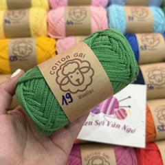 Sợi Cotton Gai WOOLIES 3mm móc túi, mũ (cuộn 100g) (26390)
