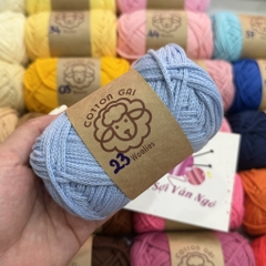 Sợi Cotton Gai WOOLIES 3mm móc túi, mũ (cuộn 100g) (26390)