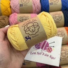 Sợi Cotton Gai WOOLIES 3mm móc túi, mũ (cuộn 100g) (26390)