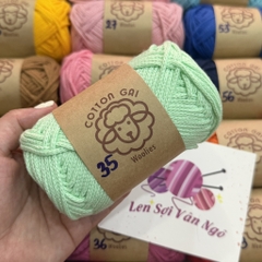 Sợi Cotton Gai WOOLIES 3mm móc túi, mũ (cuộn 100g) (26390)