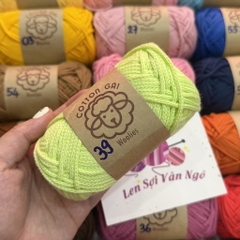 Sợi Cotton Gai WOOLIES 3mm móc túi, mũ (cuộn 100g) (26390)
