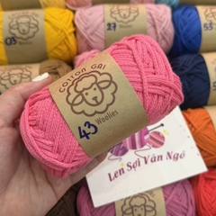 Sợi Cotton Gai WOOLIES 3mm móc túi, mũ (cuộn 100g) (26390)