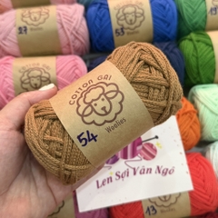 Sợi Cotton Gai WOOLIES 3mm móc túi, mũ (cuộn 100g) (26390)
