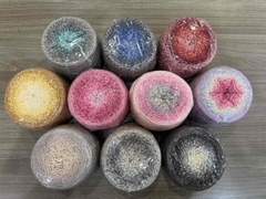 Len Cotton 2mm màu cầu vồng (cuộn 200gr)
