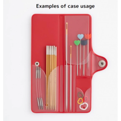 Set 2 kim khâu dài Tulip Amigurumi kèm ví đựng (26226)