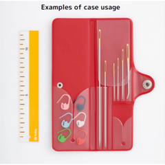 Set 2 kim khâu dài Tulip Amigurumi kèm ví đựng (26226)