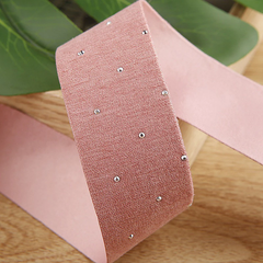 2 mét ruy băng vải đính đá (bản 2.5cm) (26119)