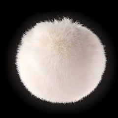 Cục bông gắn chóp mũ hoặc trang trí túi xách