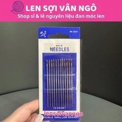 Set 12 kim khâu len (vỉ xanh) (26034)