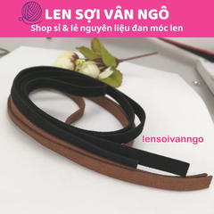 Dây da lộn bản 1cm trang trí mũ (dài 90cm x 2 dây) (26118)