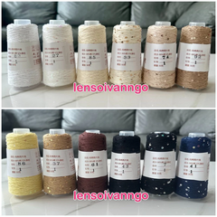 Sợi cotton kim sa lấp lánh, sợi sequin lấp lánh (cuộn 50gr) (26258)