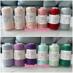 Sợi cotton kim sa lấp lánh, sợi sequin lấp lánh (cuộn 50gr) (26258)