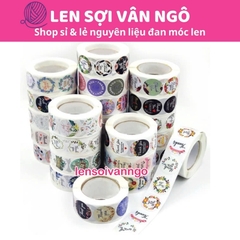 Cuộn 500c Sticker THANK YOU trang trí đóng hàng (26125)