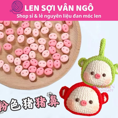 Combo 5 cái mũi heo dán trang trí thú bông handmade (26136)