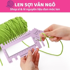 Thước cừu hỗ trợ đo size kim, có kèm lưỡi dao cắt len sợi (26045)