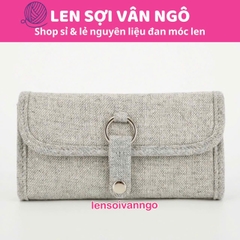 Ví đựng kim móc Tulip màu xám (26219)