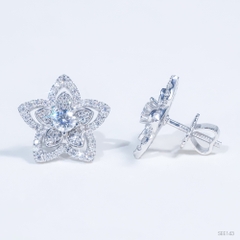 Bông tai Ngôi sao Chốt ren see143 ổ 4mm