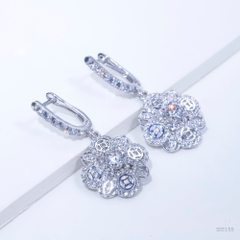 Bông tai Đồng tiền Chốt bật see155 ổ 5,0mm