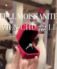 Nhẫn nữ sre132a chủ moissanite 6.3 mm