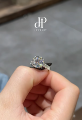 Nhẫn FULL MOISSANITE VIÊN CHỦ 11li - CAO CẤP - SANG TRỌNG sSRE 270