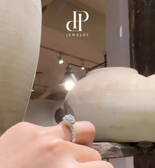 Nhẫn nữ sre132a chủ moissanite 6.3 mm