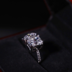 Nhẫn Hai Viên Chủ - Toi Ét Moi Ring FULL MOISSANITE - SRE401