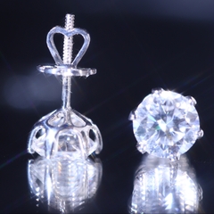 Bông tai nụ viên chủ MOISSANITE 8li Tối giản – Thanh lịch – Cao cấp - SEE238