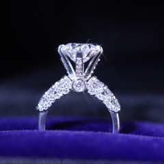 FULL MOISSANITE VIÊN CHỦ 8li MỀM MẠI, DỊU DÀNG, SANG TRỌNG,  SRE008