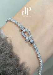 Lắc Tay Móng Ngựa FULL MOISSANITE - BIỂU TƯỢNG MAY MẮN VÀ ĐẲNG CẤP - SBE035