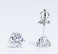 Bông tai Đài hoa trơn Chốt ren see071 ổ 5.4mm