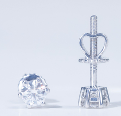 Bông tai 6 chấu Chốt ren see103 ổ 4,0mm