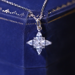 Mặt Dây Hoa Bốn Cánh Full MOISSANITE - SPE043