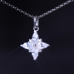 Mặt Dây Hoa Bốn Cánh Full MOISSANITE - SPE043