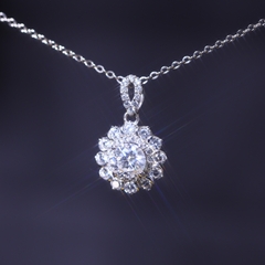 Mặt Dây HALO Tròn Viên Chủ 6.3li FULL MOISSANITE - SPE061V1