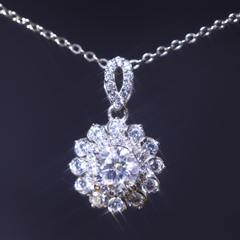 Mặt Dây HALO Tròn Viên Chủ 6.3li FULL MOISSANITE - SPE061V1