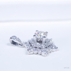 Mặt Dây Bông Tuyết Bạc Xi Kim FULL MOISSANITE Viên Chủ 6.3li - SPE149
