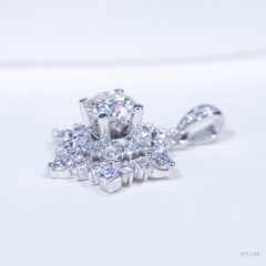 Mặt Dây Bông Tuyết Bạc Xi Kim FULL MOISSANITE Viên Chủ 6.3li - SPE149