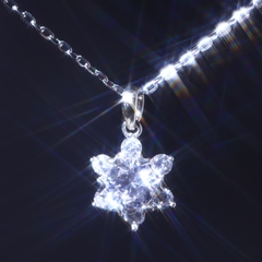 Mặt Dây Hoa 5 Cánh FULL MOISSANITE Viên Chủ 6.5Li - SPE196