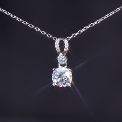Mặt Dây Dolitaire FULL MOISSANITE Viên Chủ 6.5Li -  SPE212