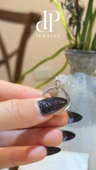 HPJ HALO XOẮN - FULL MOISSANITE VIÊN CHỦ 6.3 LI Sang trọng nhưng không quá phô trương