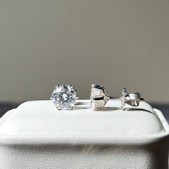 Bông tai nụ viên chủ MOISSANITE 8li Tối giản – Thanh lịch – Cao cấp - SEE238